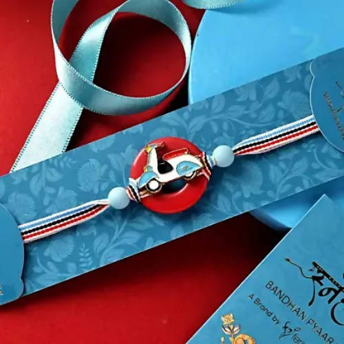 Scooter Drive Rakhi & Assorted Chocolates | Grocsy