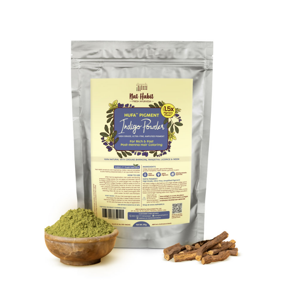 Nat Habit Hufa Pigment Indigo Powder Natural Hair Color | Grocsy