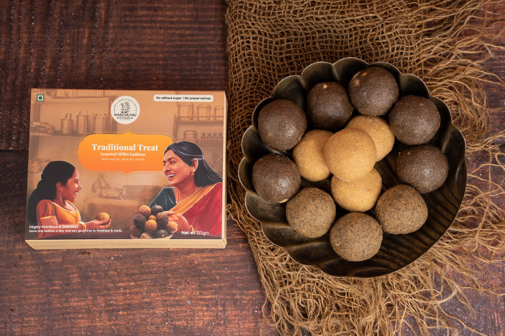 Narchuvai Foods Assorted Millet Laddoos | Grocsy