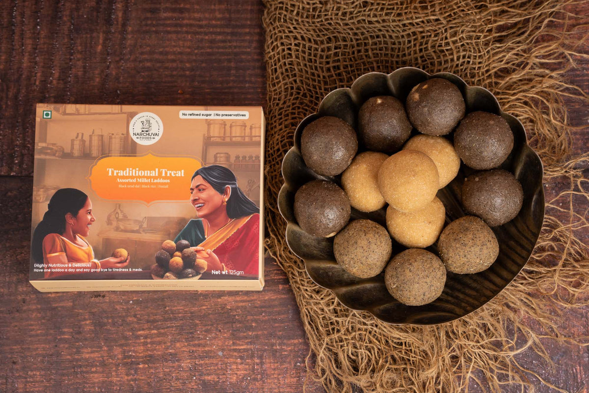 Narchuvai Foods Assorted Millet Laddoos | Grocsy