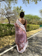 Vamsee Riddhi-Siddhi -1 Lavender Organza Saree | Grocsy