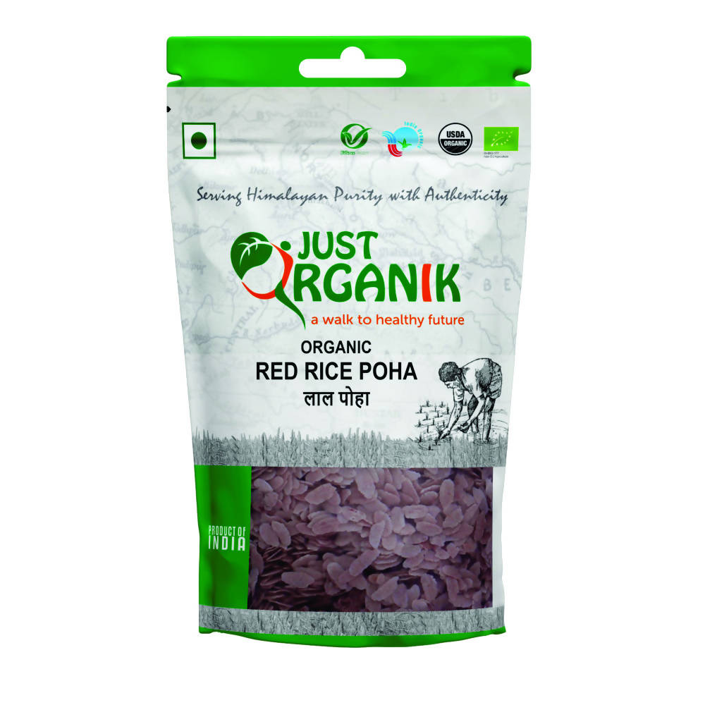 Just Organik Red Rice Poha (Lal Poha) | Grocsy