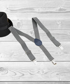 Manet Boys Solid Suspenders - Grey | Grocsy