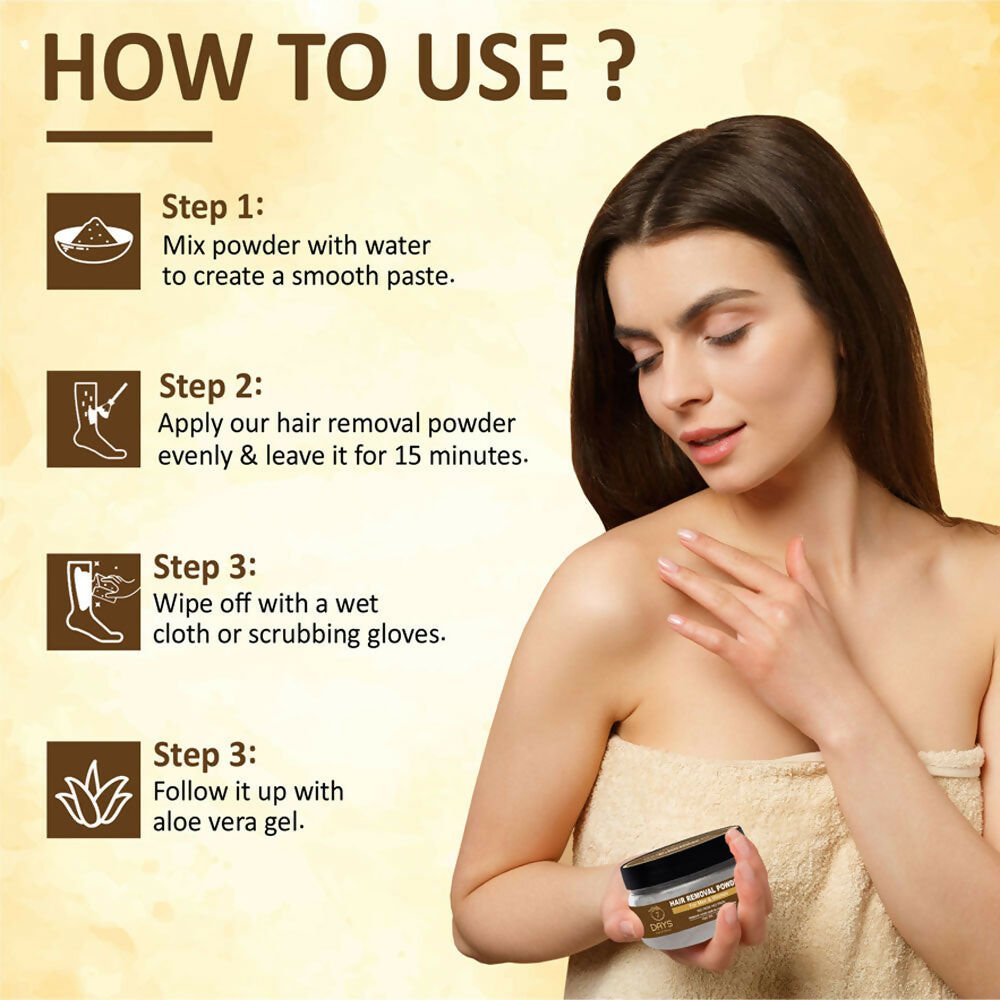 7 Days Pure Hair Removal Powder Three in one Use For Powder D-Tan Skin, Removing Hair Cream | Grocsy