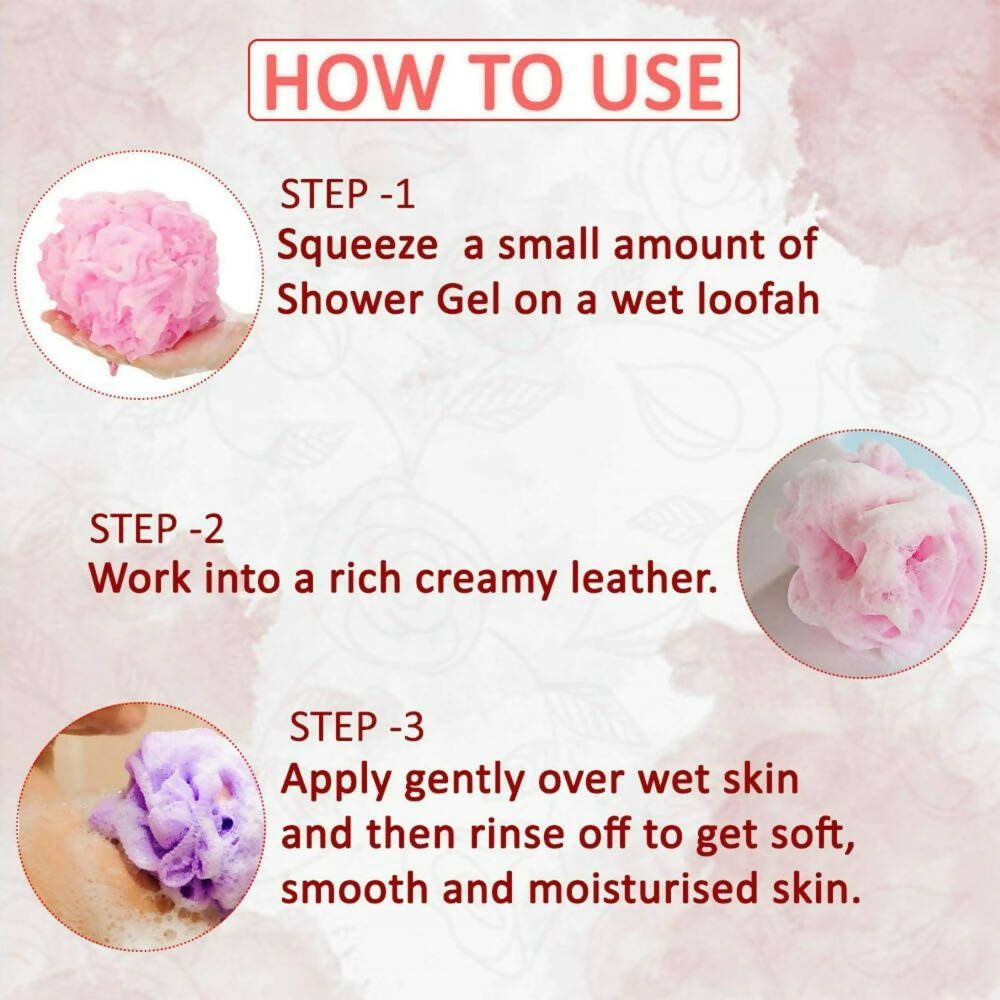 NutriGlow NATURAL'S English Rose Shower Gel With Mulberry Extract For Long Lasting Freshness | Grocsy