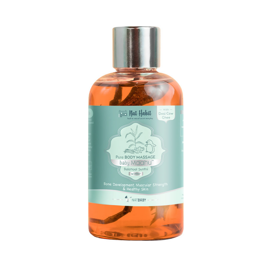 Nat Habit Balamool Sunthi Pure Baby Maah Baby Massage Oil | Grocsy