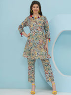 Joban Fashion Floral Co Ord Set - Multi Color | Grocsy