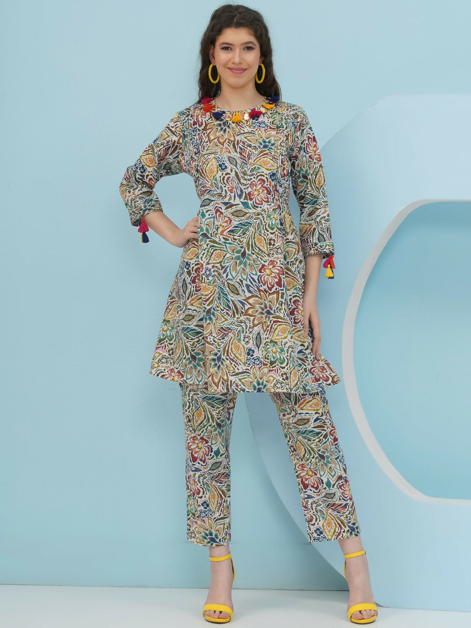 Joban Fashion Floral Co Ord Set - Multi Color | Grocsy