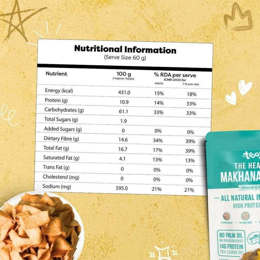 Troovy Makhana Chips Tasty & High Protein Snacks | Grocsy