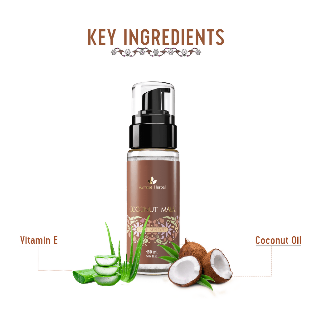 Avimee Herbal Coconut Malai, Made from Real Coconuts, For Healthy Skin and Hair | Grocsy