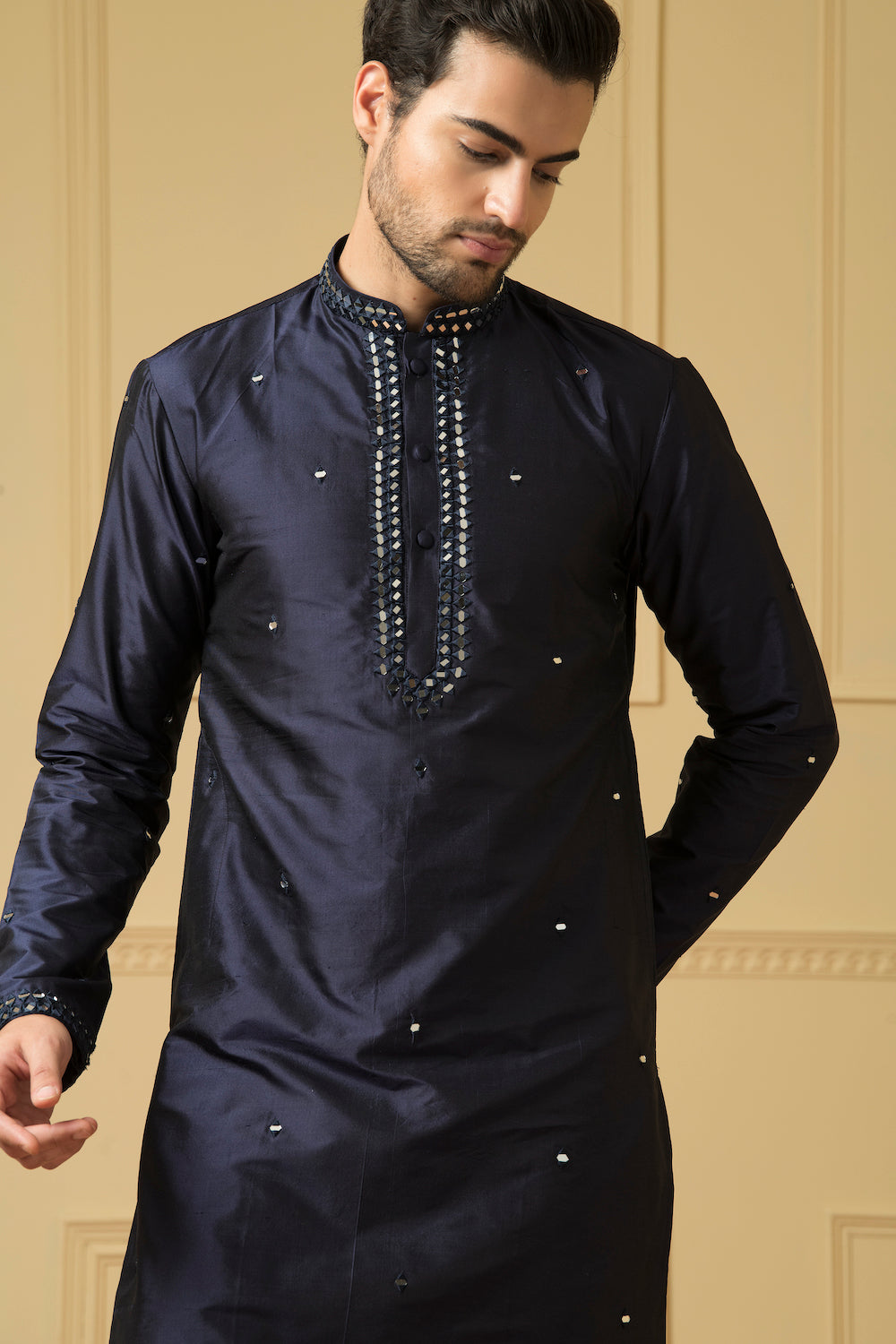 Exquisite Designer Men's Kurta by Hilo Design | Grocsy