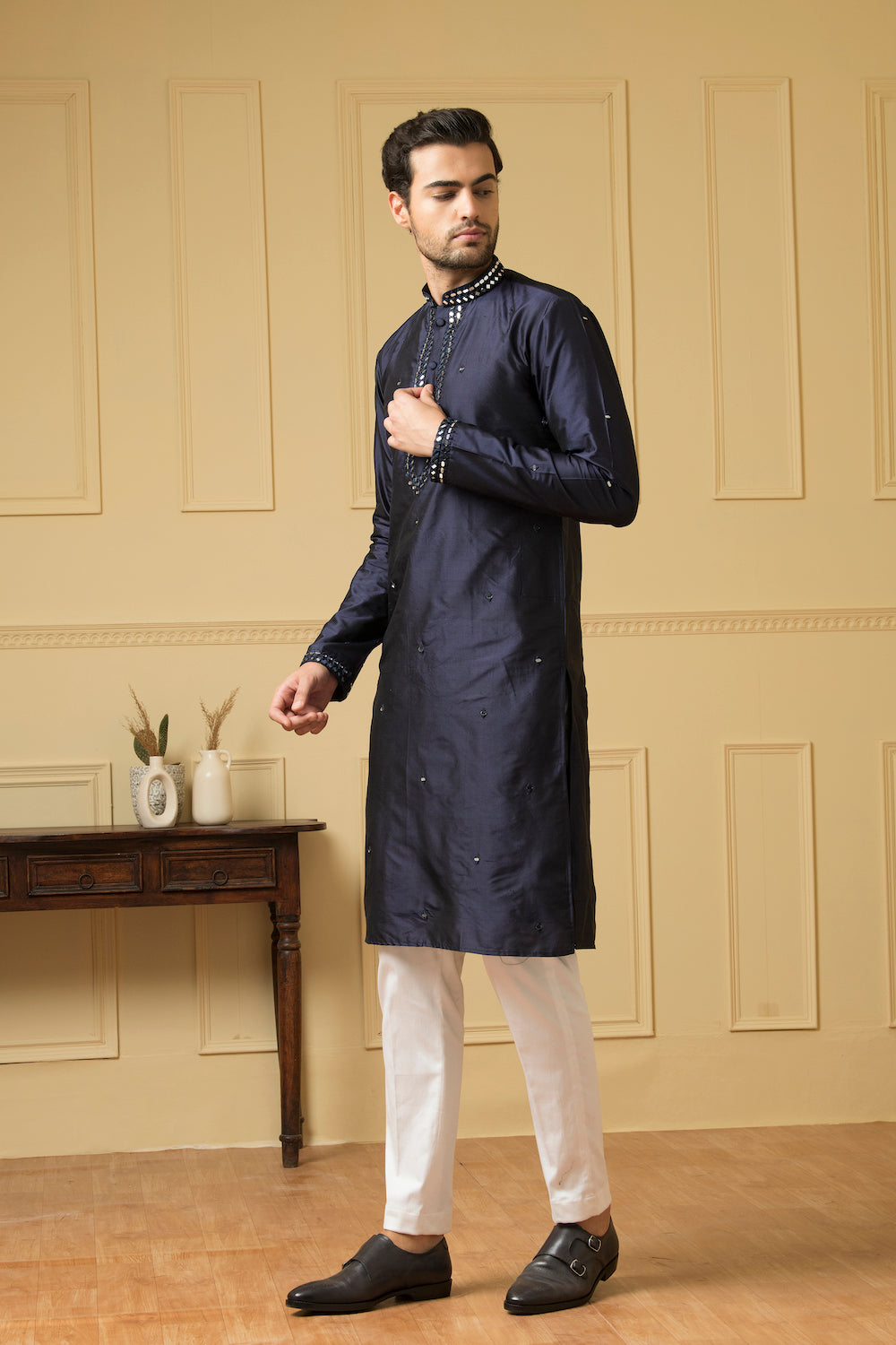 Exquisite Designer Men's Kurta by Hilo Design | Grocsy