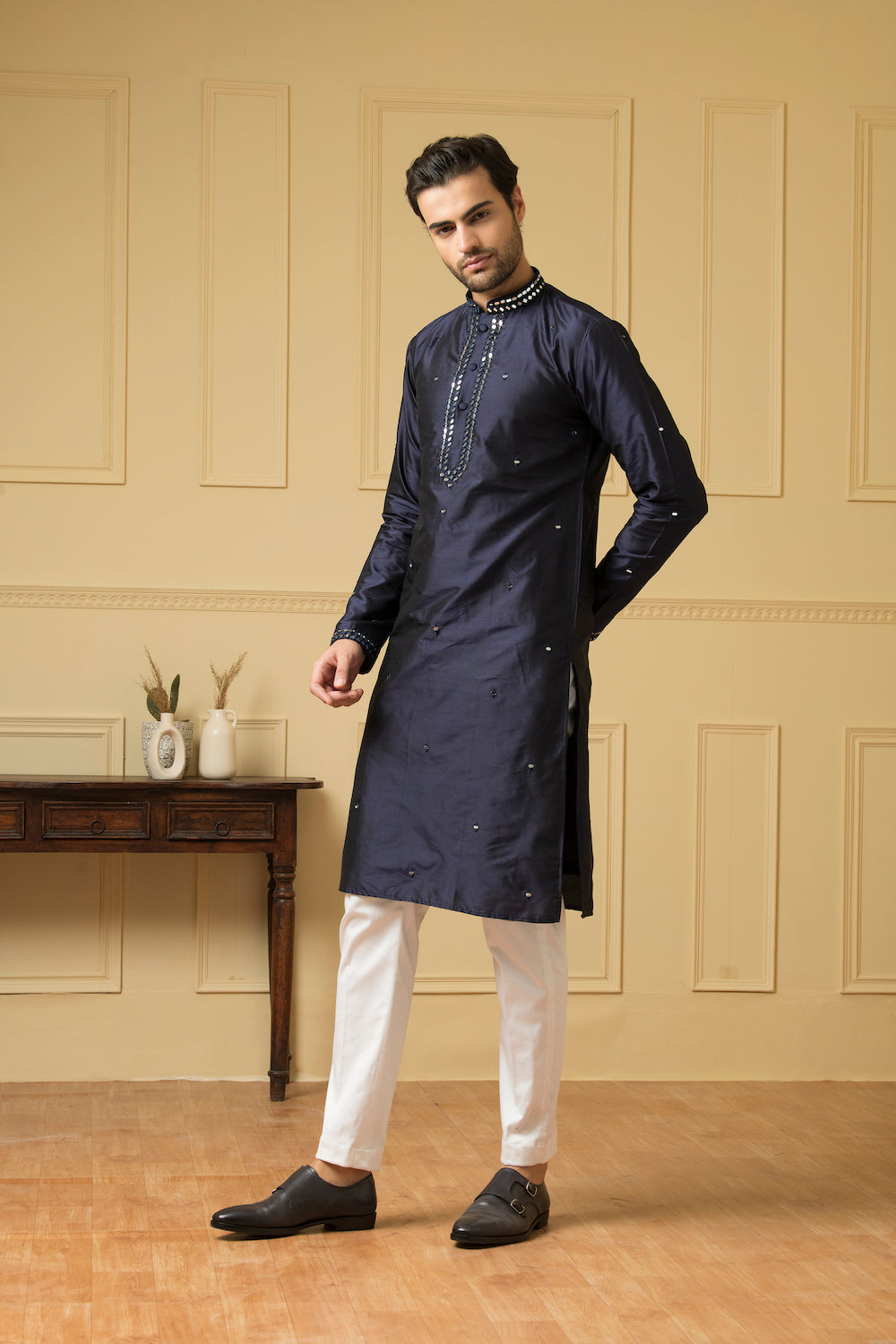 Exquisite Designer Men's Kurta by Hilo Design | Grocsy
