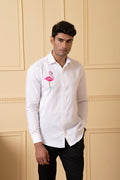 Swan Embroidery Shirt by Hilo Design | Grocsy