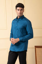 Ragic Blue Pintuck Shirt by Hilo Design | Grocsy