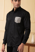 Pocket Embroidery Shirt by Hilo Design | Grocsy