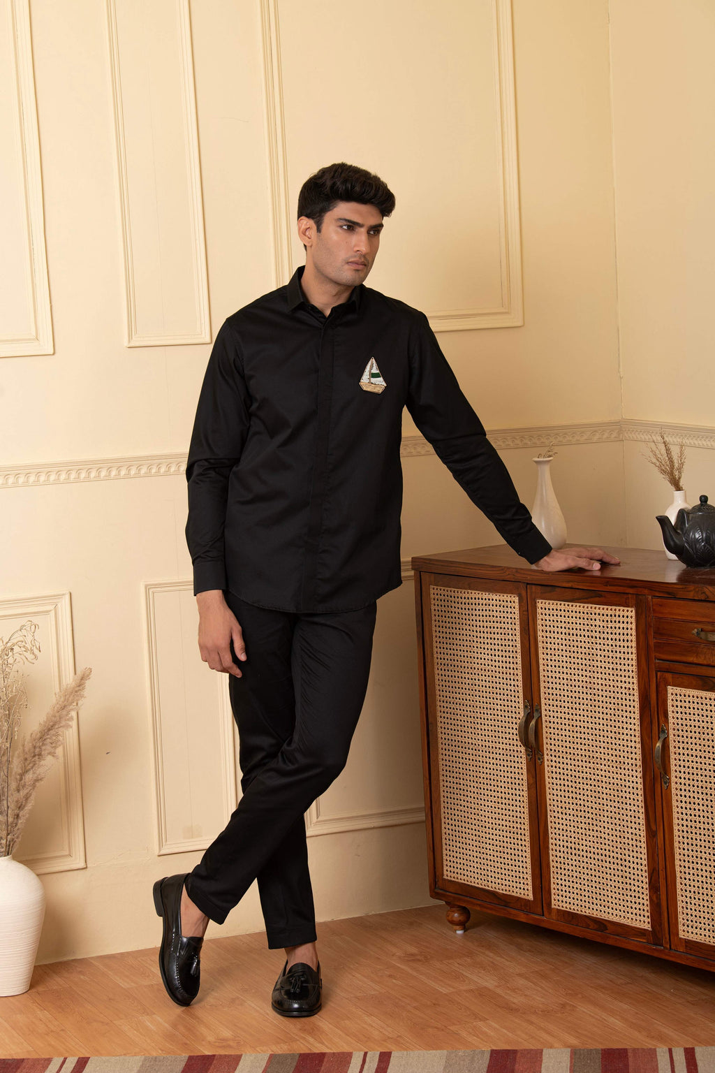 Boat Embroidery Shirt by Hilo Design | Grocsy