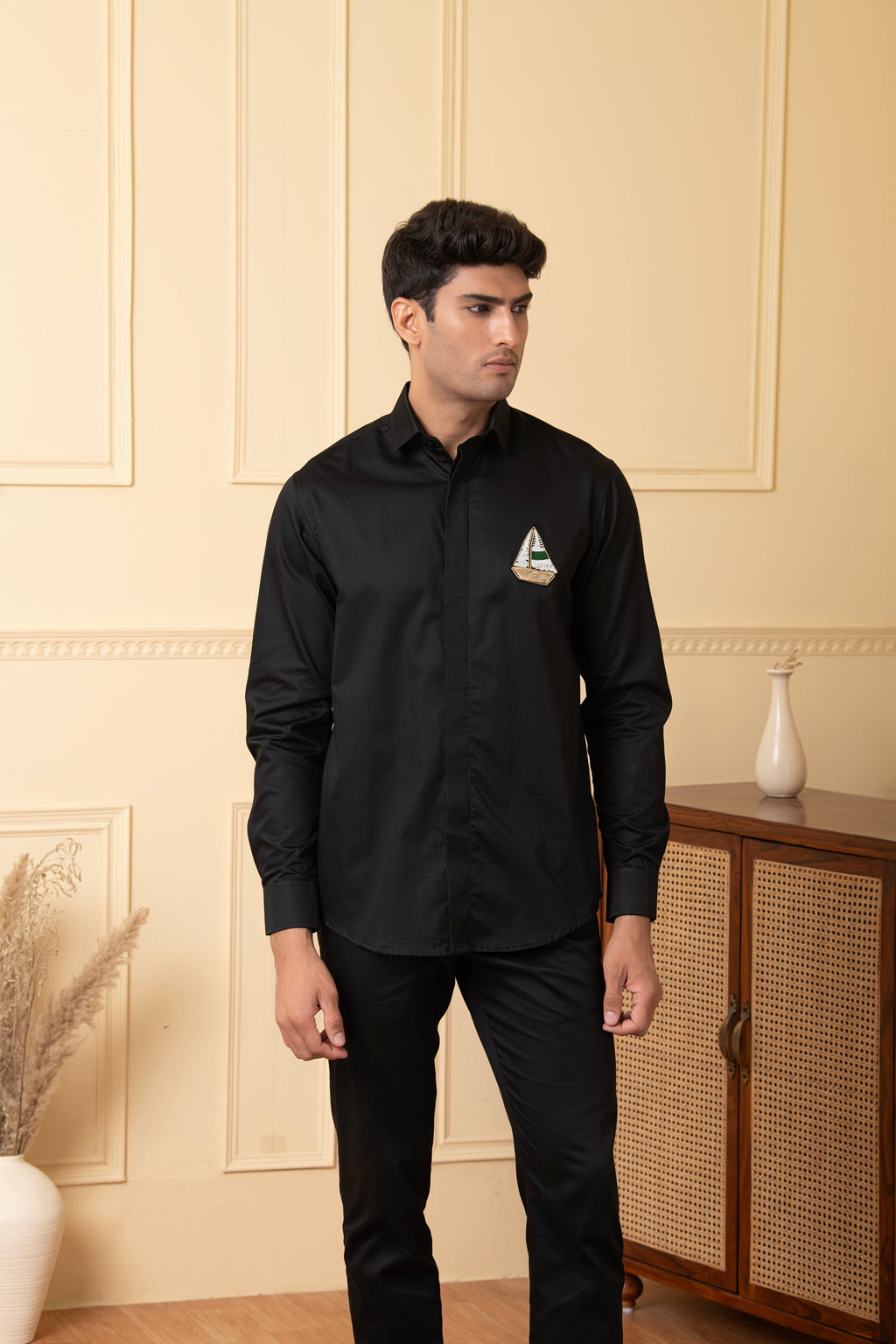 Boat Embroidery Shirt by Hilo Design | Grocsy