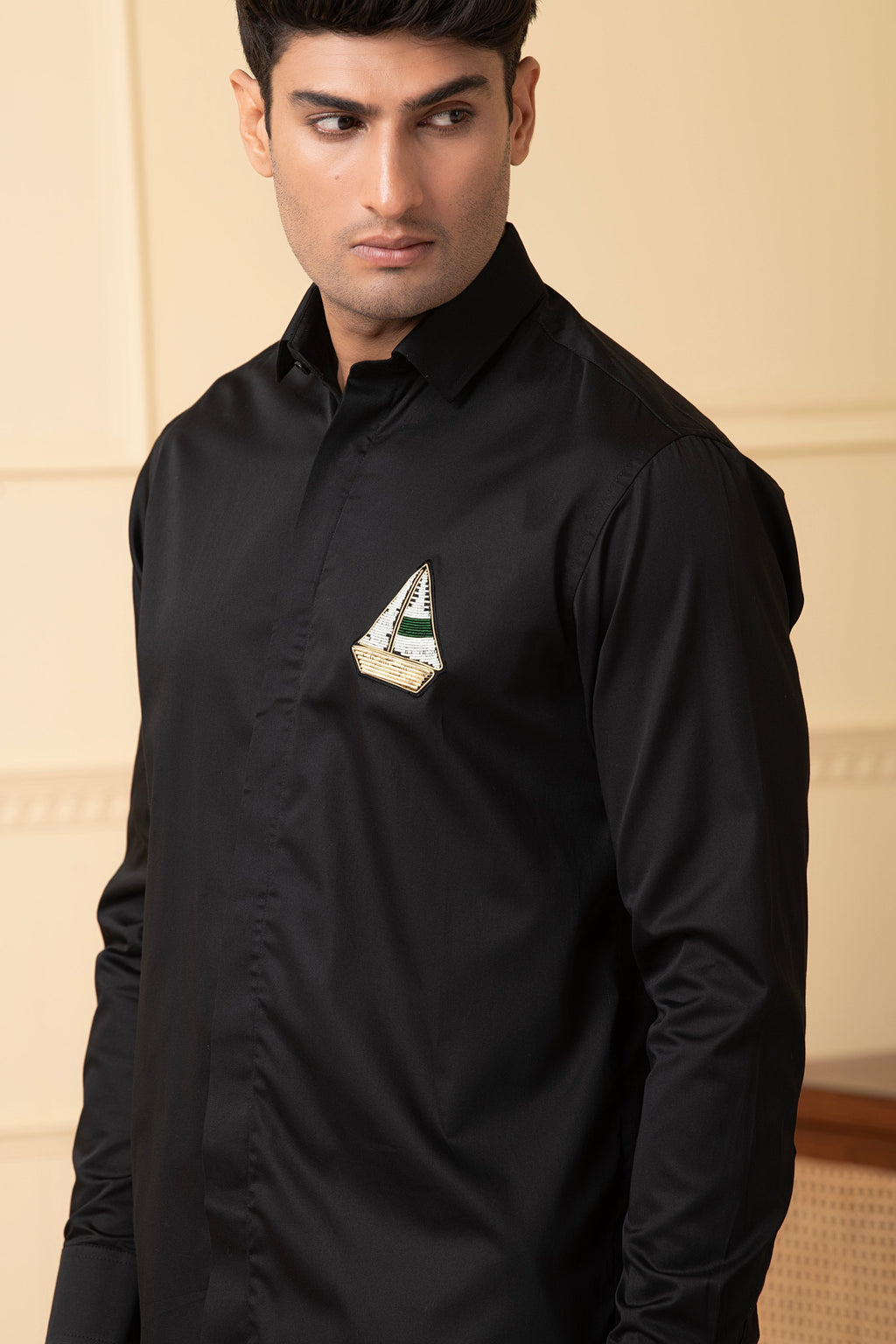 Boat Embroidery Shirt by Hilo Design | Grocsy