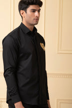 Heart Shaped Patch Shirt by Hilo Design | Grocsy