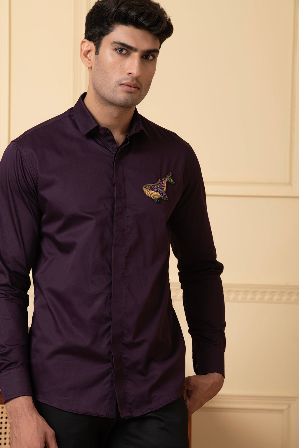 Whale Embroidery Shirt by Hilo Design | Grocsy