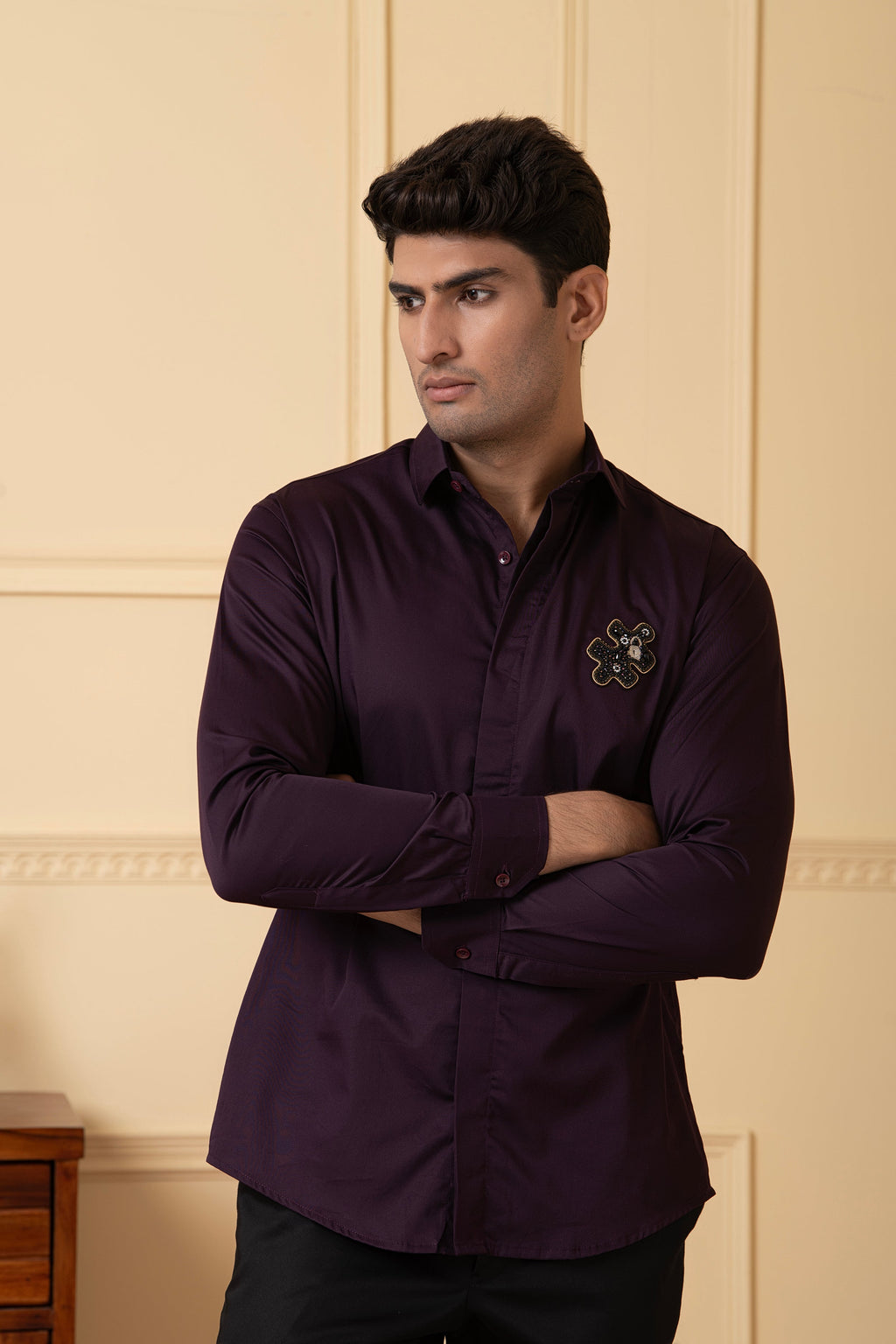 Fierce Panther Embroidered Shirt by Hilo Design | Grocsy