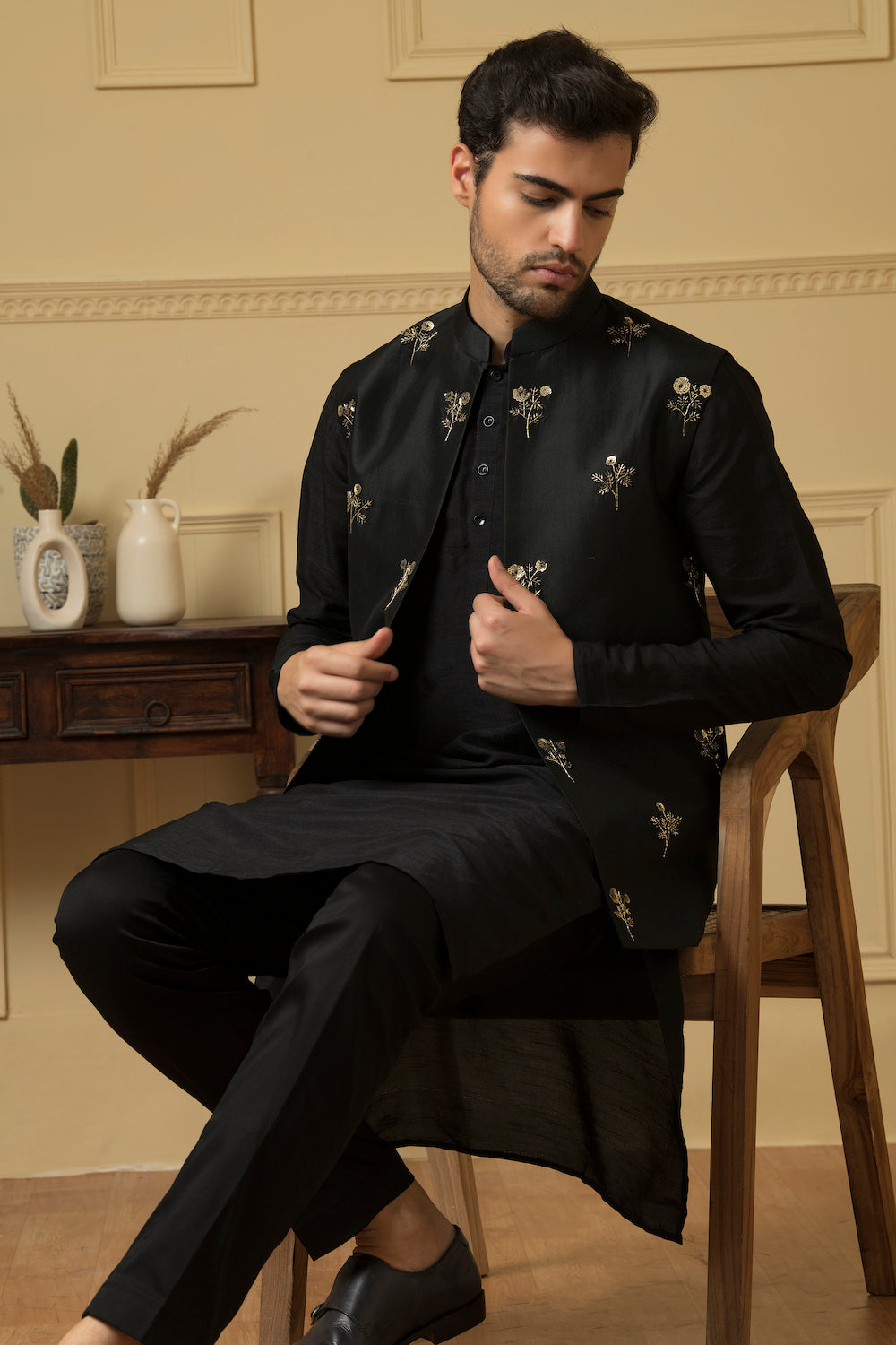 Intenso Designer Men's Indo Western by Hilo Design | Grocsy