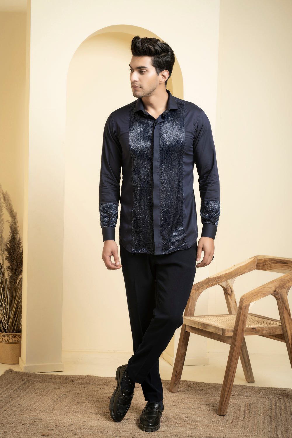Metallic Designer Men's Shirt by Hilo Design | Grocsy