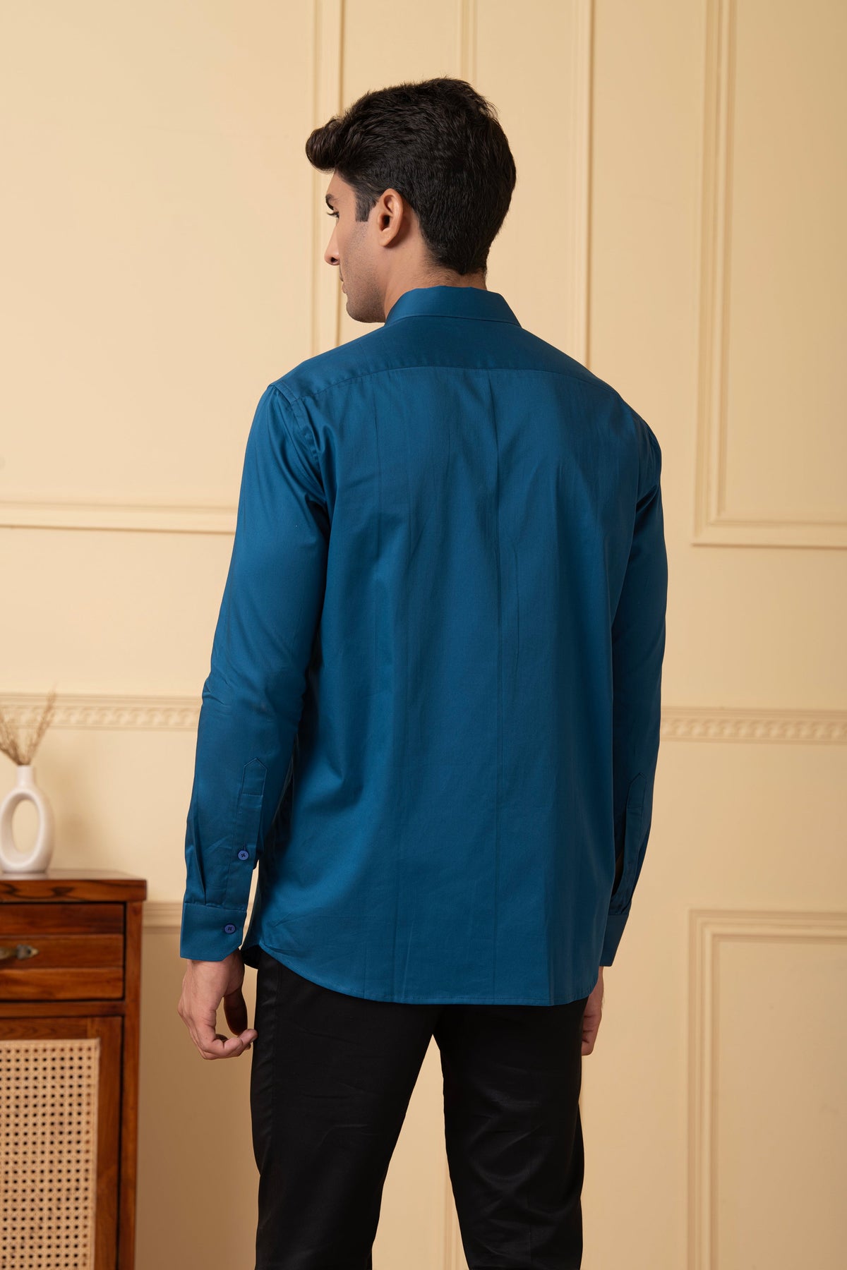 Ragic Blue Pintuck Shirt by Hilo Design | Grocsy