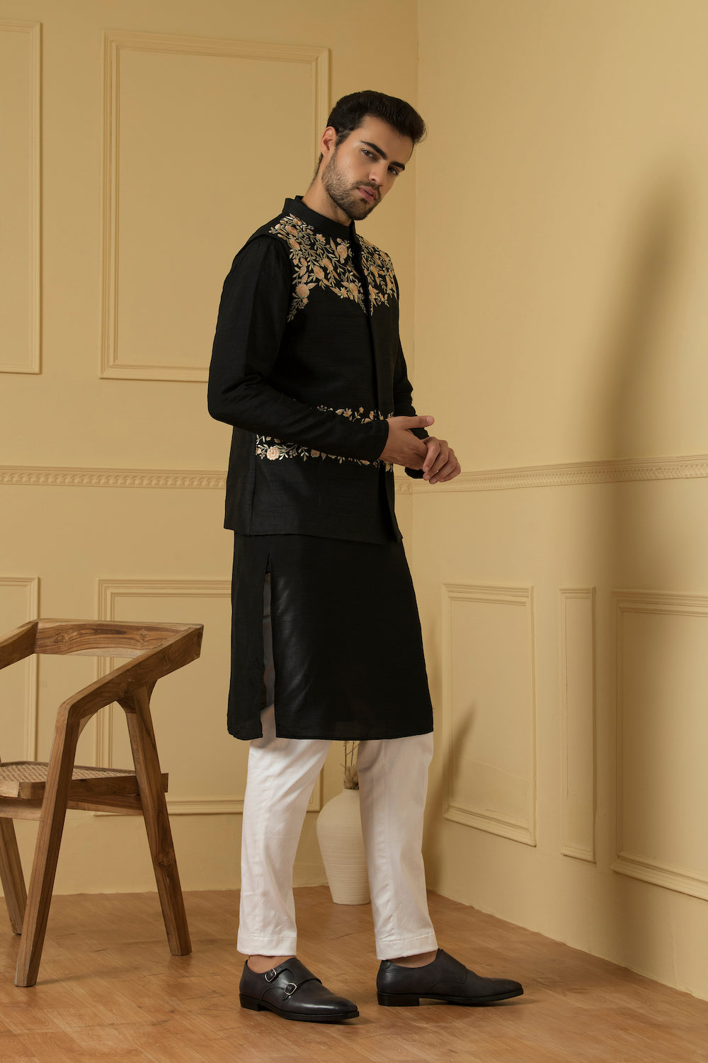 Sereno Designer Men's Indo Western by Hilo Design | Grocsy