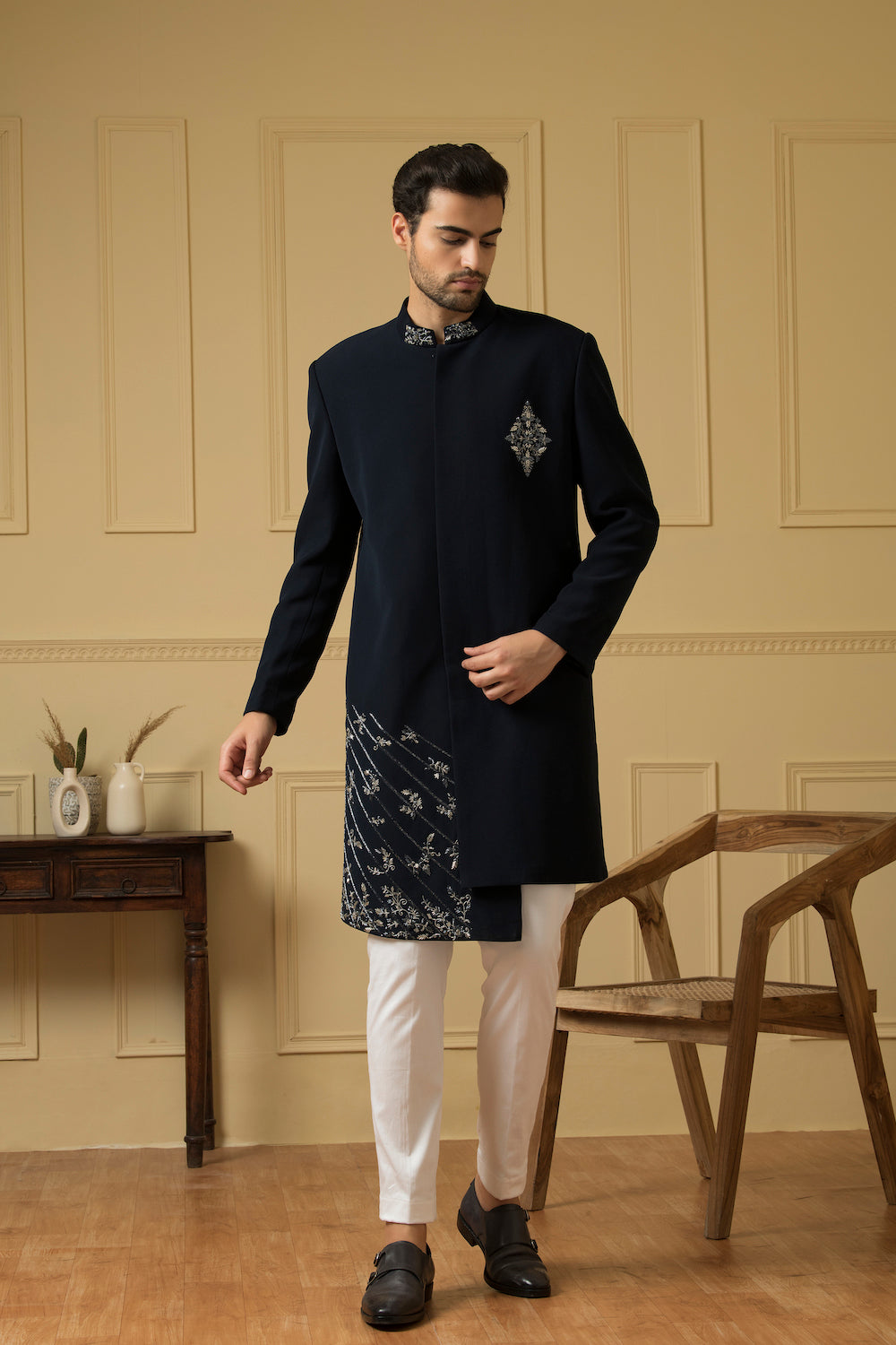 Cielo Designer Men's indo western by Hilo Design | Grocsy