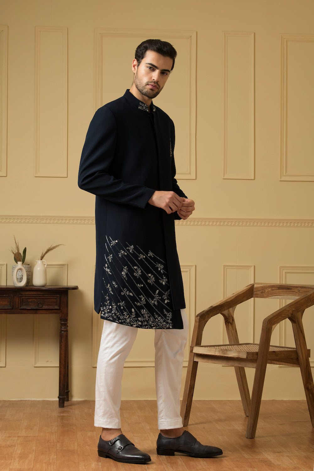 Cielo Designer Men's indo western by Hilo Design | Grocsy