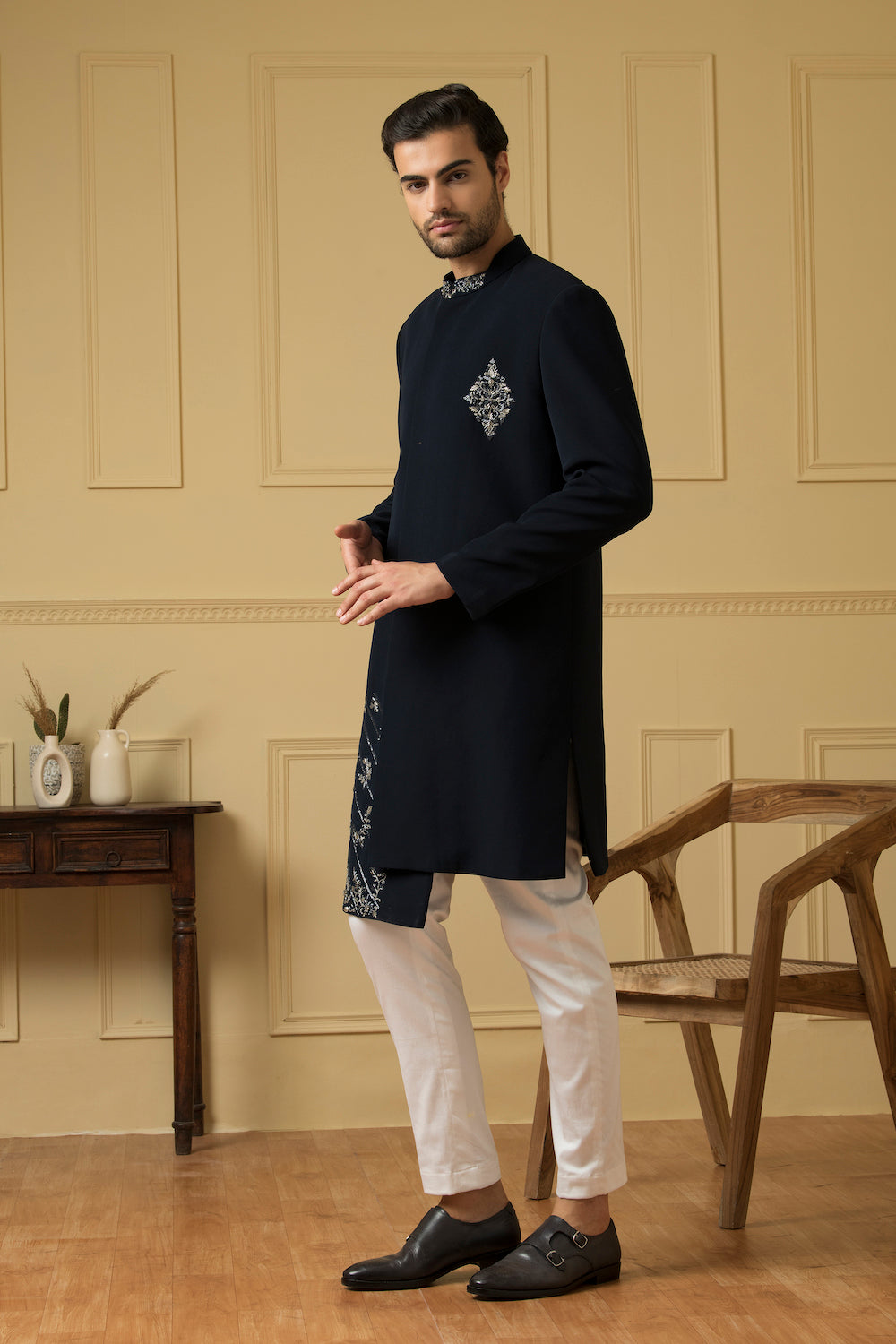 Cielo Designer Men's indo western by Hilo Design | Grocsy