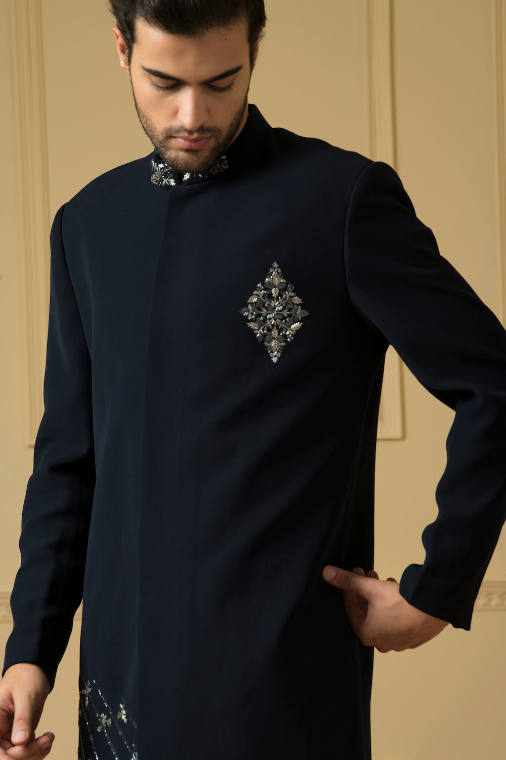 Cielo Designer Men's indo western by Hilo Design | Grocsy