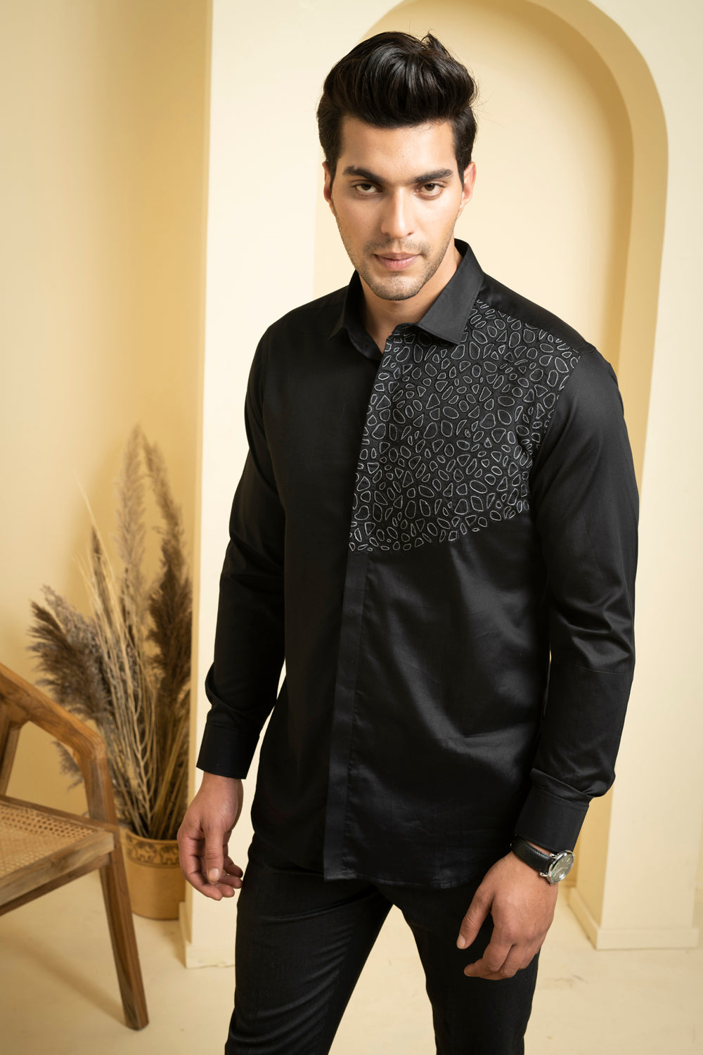 Distorted Designer Men's Shirt by Hilo Design | Grocsy