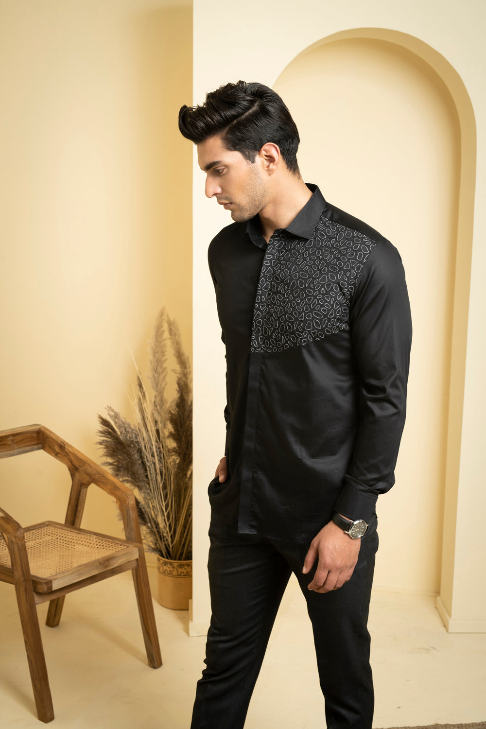Distorted Designer Men's Shirt by Hilo Design | Grocsy
