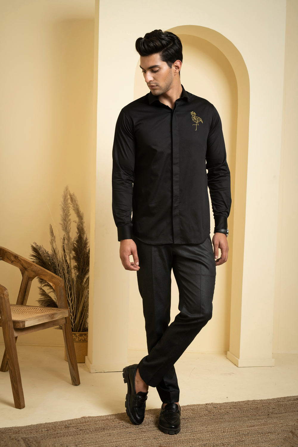 Perto Crane Shirt by Hilo Design | Grocsy