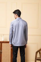 Solid Grey Plain Shirt by Hilo Design | Grocsy