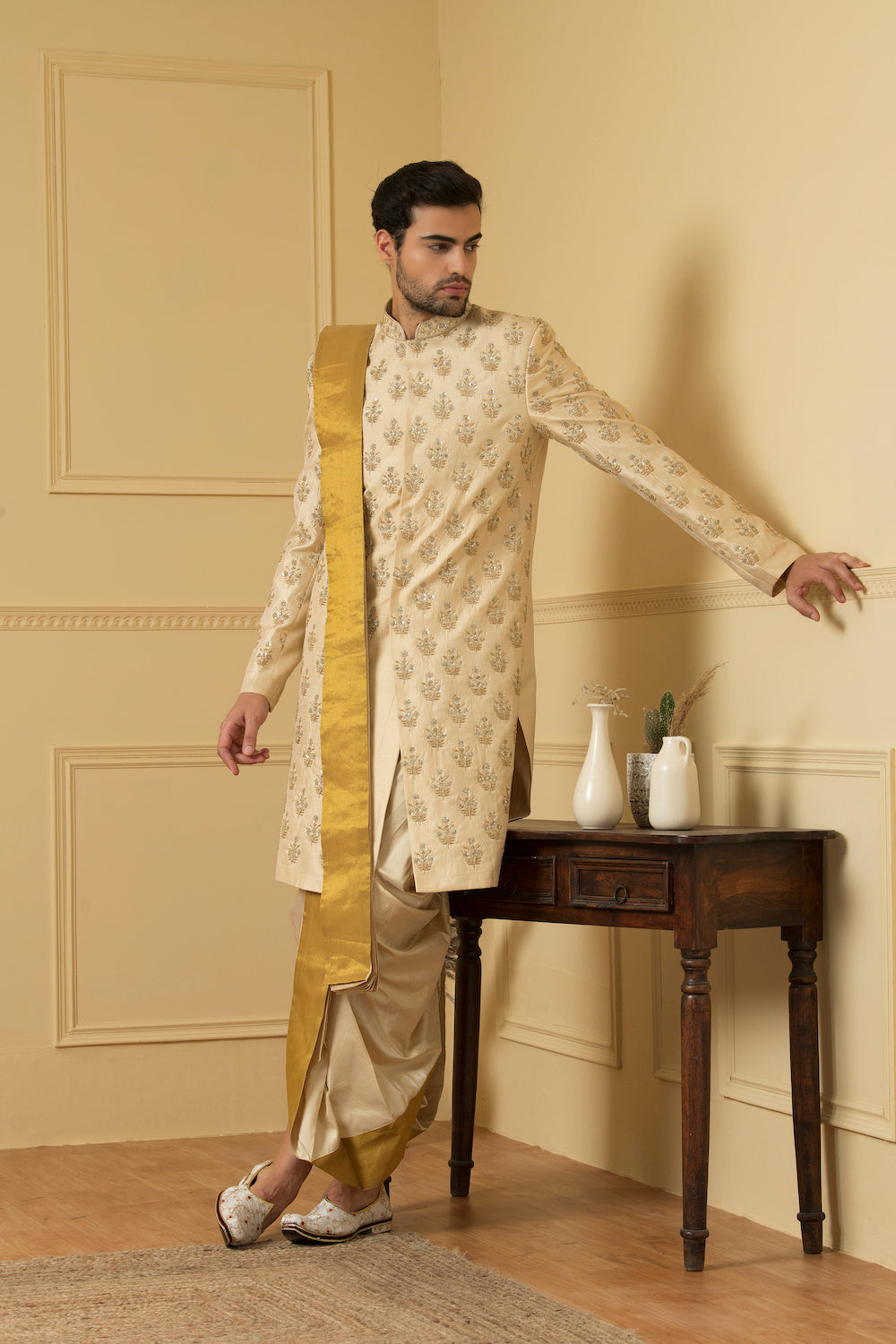 Esplendor Designer Men's Sherwani by Hilo Design | Grocsy