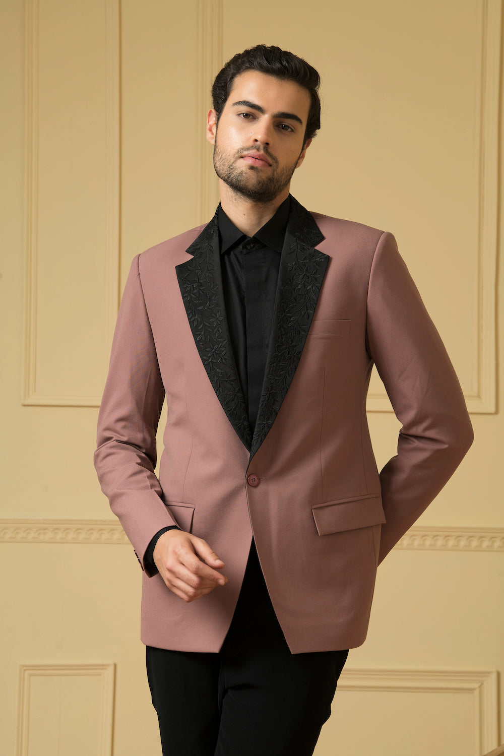 Dark Mauve Blazer by Hilo Design | Grocsy