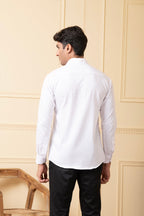 Zebra Embroidery White Shirt by Hilo Design | Grocsy