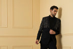 Blue Shawl Collar Blazer by Hilo Design | Grocsy