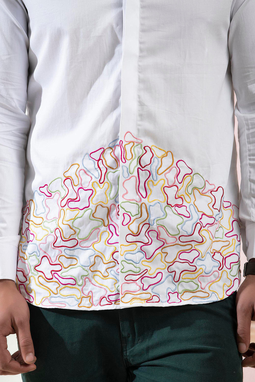 Rainbow Designer Men's Shirt by Hilo Design | Grocsy