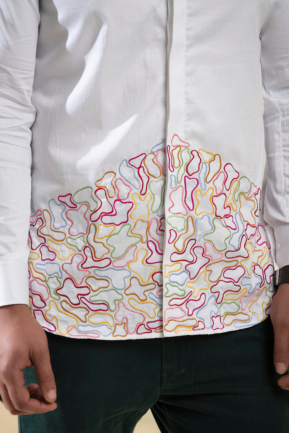 Rainbow Designer Men's Shirt by Hilo Design | Grocsy