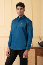 Rabbit Embroidery Shirt by Hilo Design | Grocsy