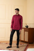 Ragic Red Pintuck Shirt by Hilo Design | Grocsy