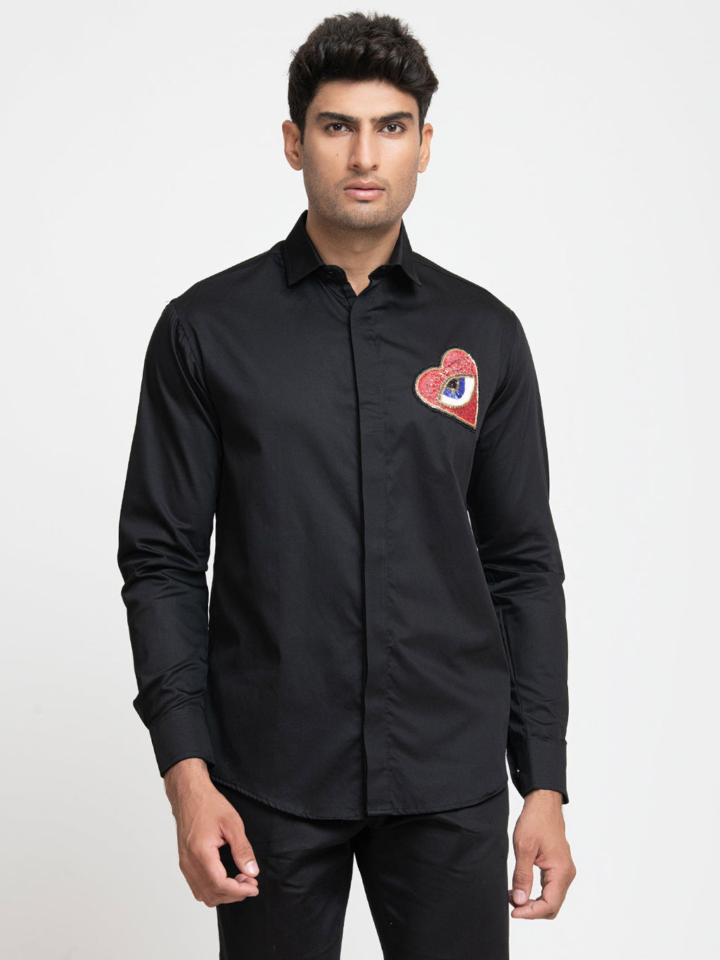 Red Heart Embroidery Shirt by Hilo Design | Grocsy