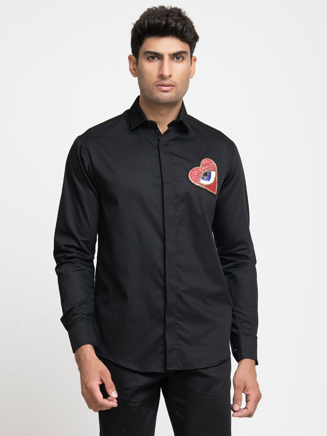 Red Heart Embroidery Shirt by Hilo Design | Grocsy