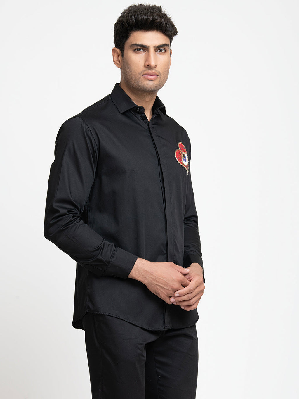 Red Heart Embroidery Shirt by Hilo Design | Grocsy