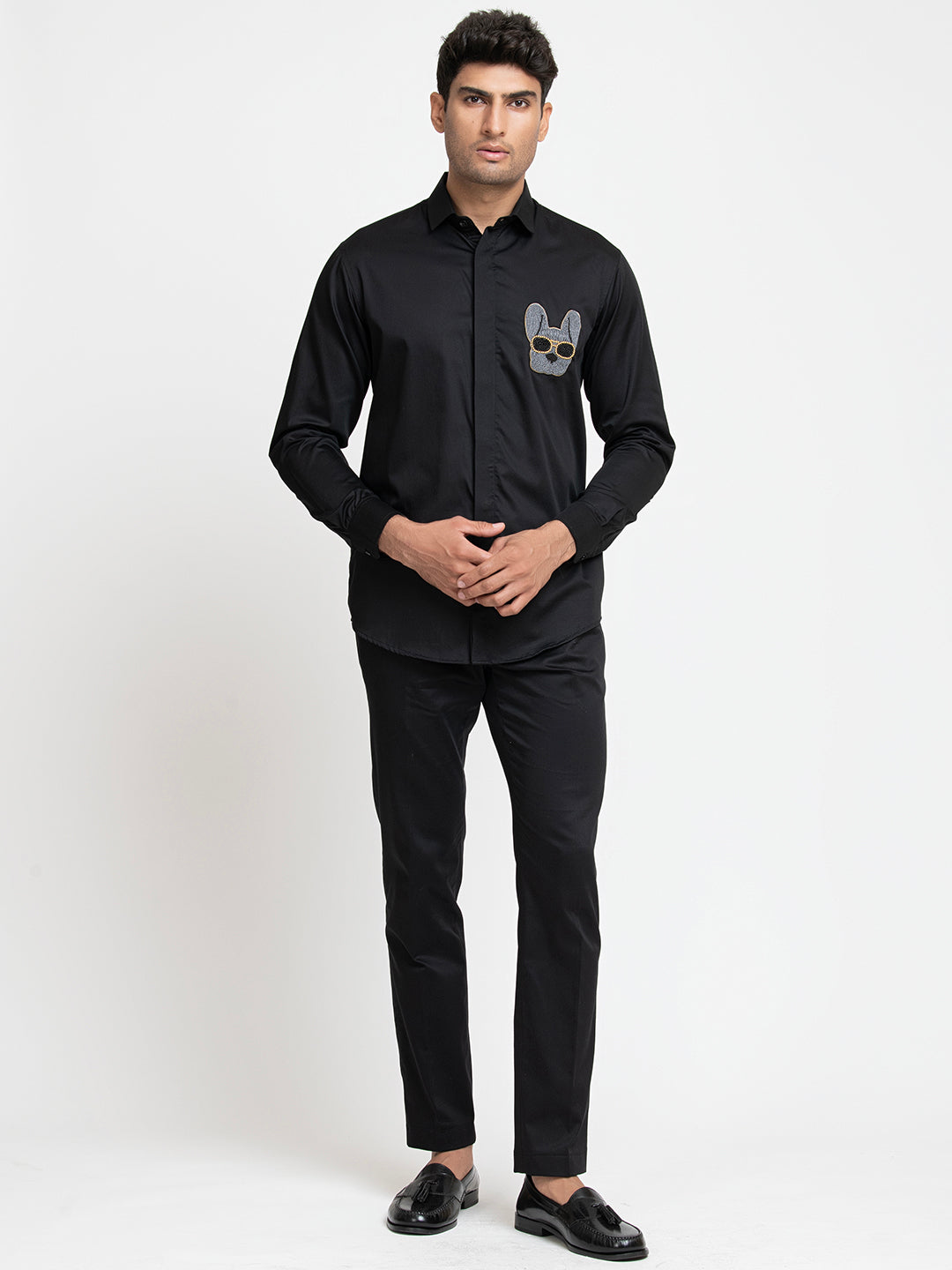 Dog Embroidery Shirt by Hilo Design | Grocsy